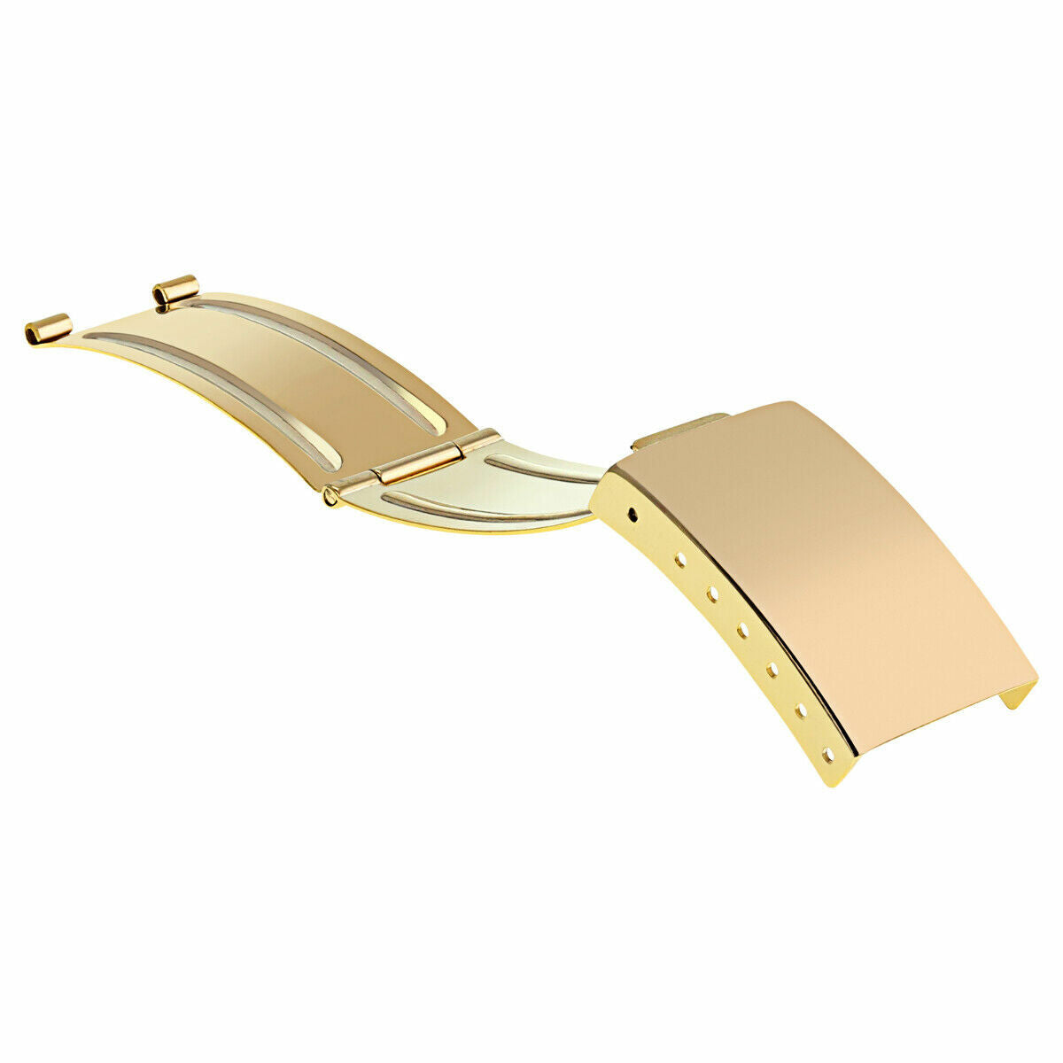 GOLD BRACELET CLASP FOR MENS ROLEX OYSTER JUBILEE WATCH BAND 20MM SHINY POLISH