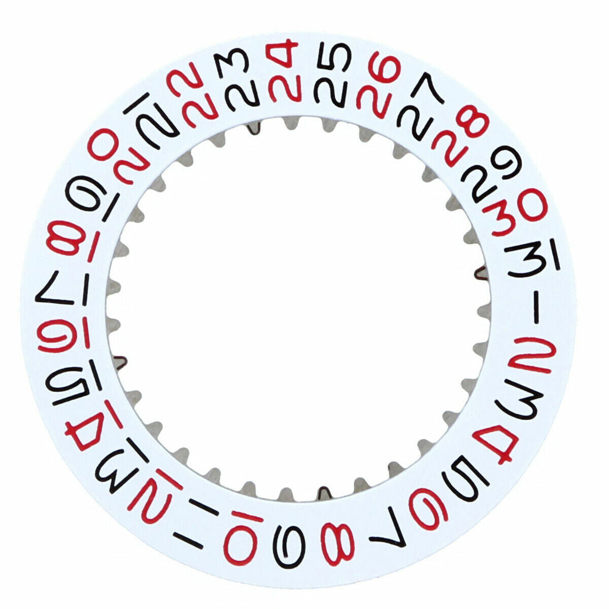 DATE DISC FOR ROLEX GMT WATCH ROULETTE 1030 1035 1036 1065 6534 WHITE/ RED/BLACK