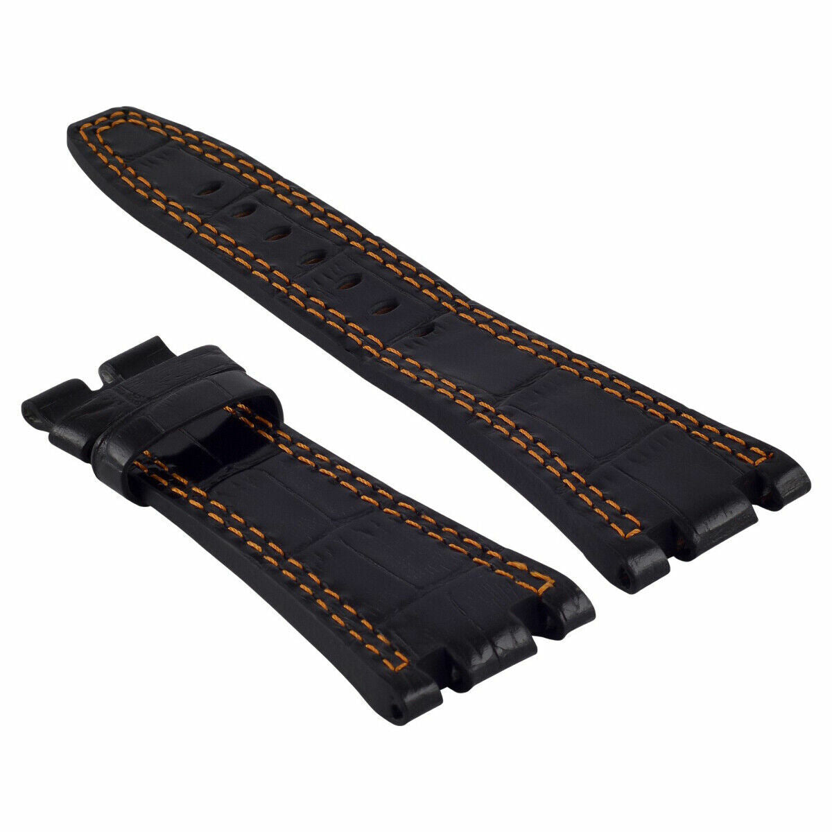 28MM LEATHER BAND STRAP FOR 42MM AUDEMARS PIGUET ROYAL OAK OFFSHORE BLACK OS