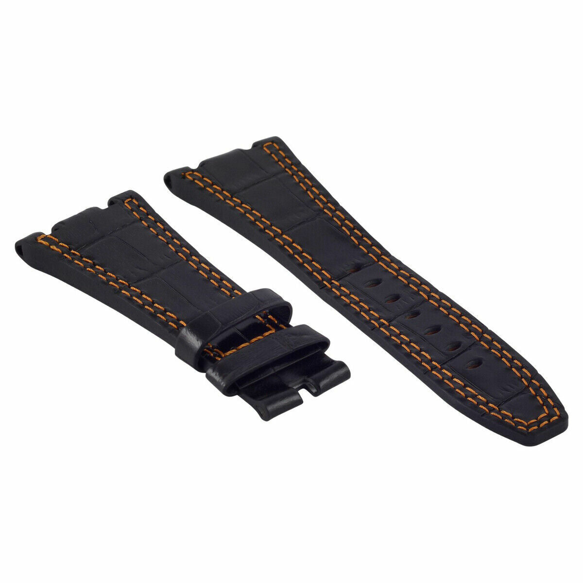 28MM LEATHER BAND STRAP FOR 42MM AUDEMARS PIGUET ROYAL OAK OFFSHORE BLACK OS