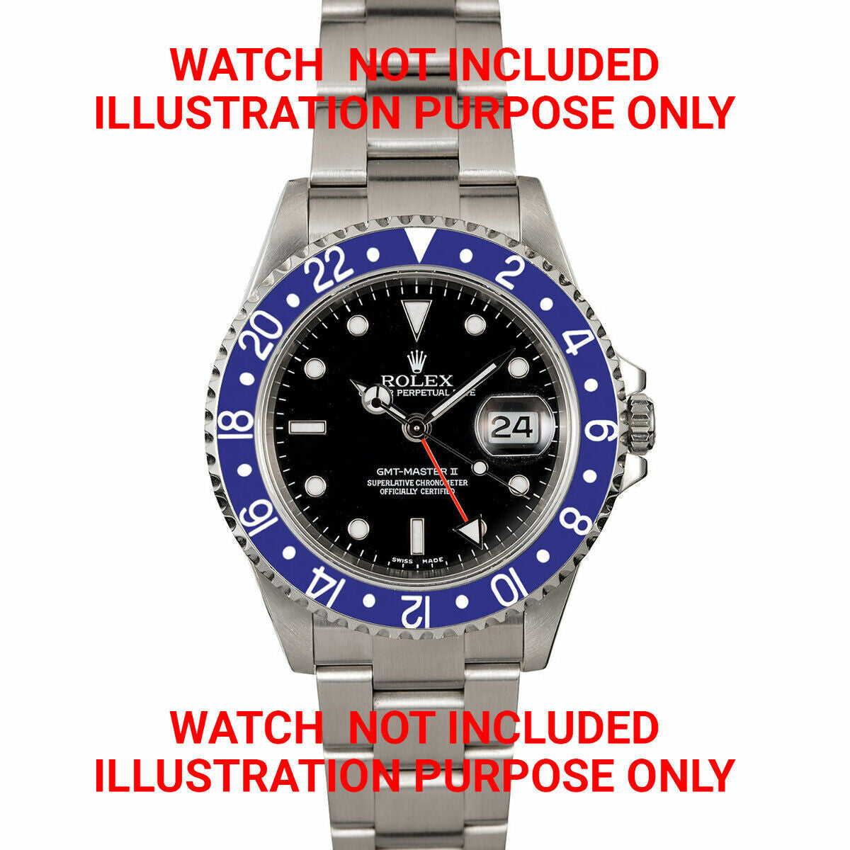 BEZEL & INSERT FOR 40MM ROLEX GMT WATCH 1670 1675 16750 16753 16758 BLUE