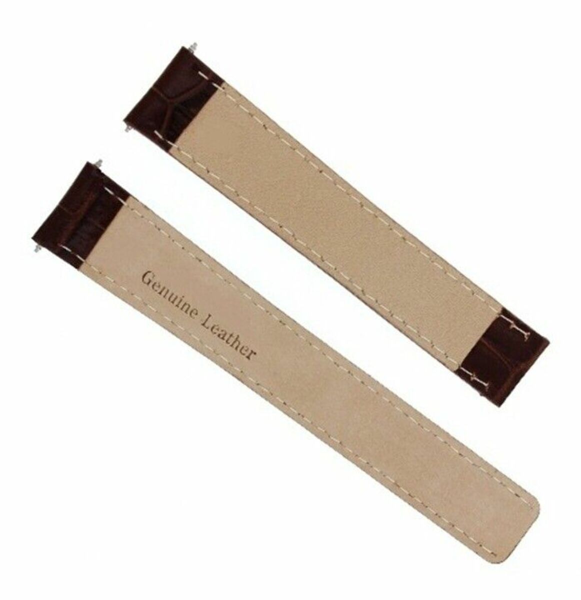 18MM LEATHER BAND STRAP FOR CARTIER TANK DEPLOYMENT CLASP 18/16 BROWN WS GOLD