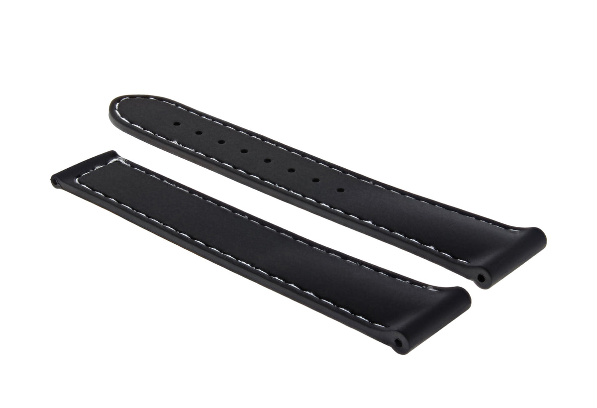 20MM Rubber Watch Band Strap for 41MM Omega Seamaster Planet Ocean Speedmaster - No Buckle