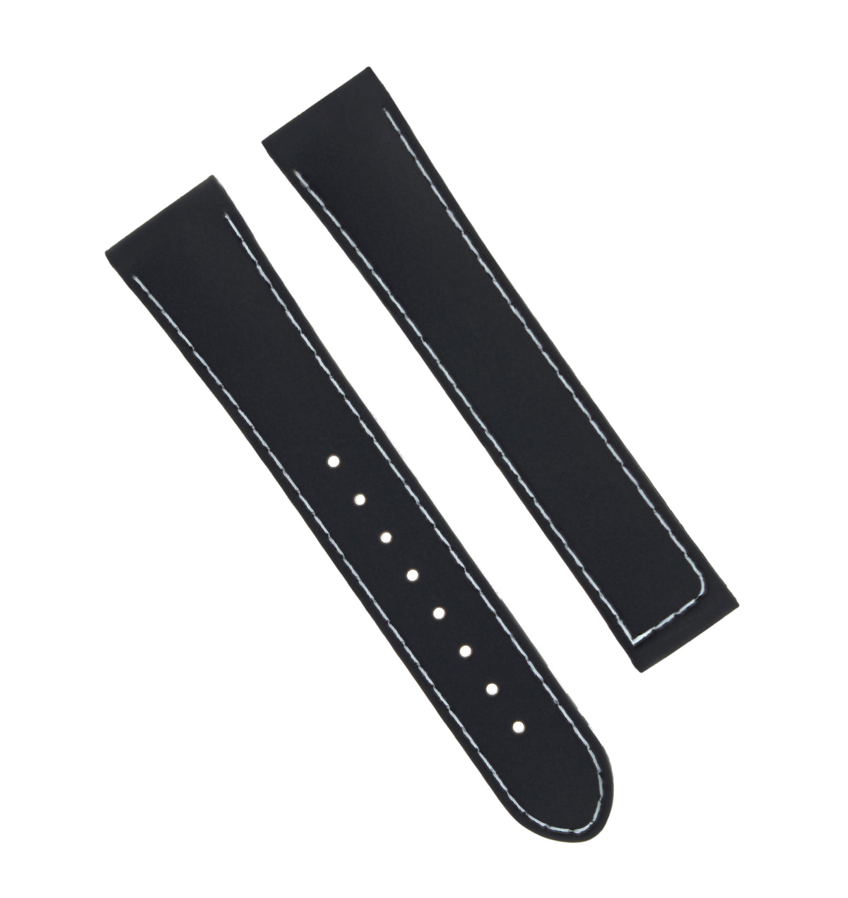 20MM Rubber Watch Band Strap for 41MM Omega Seamaster Planet Ocean Speedmaster - No Buckle