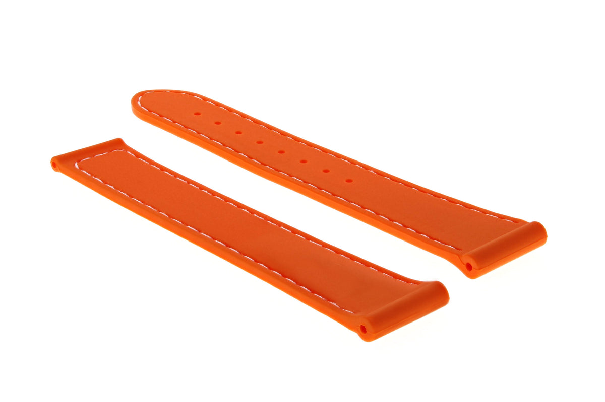 20MM Rubber Watch Band Strap for 41MM Omega Seamaster Planet Ocean Speedmaster - No Buckle