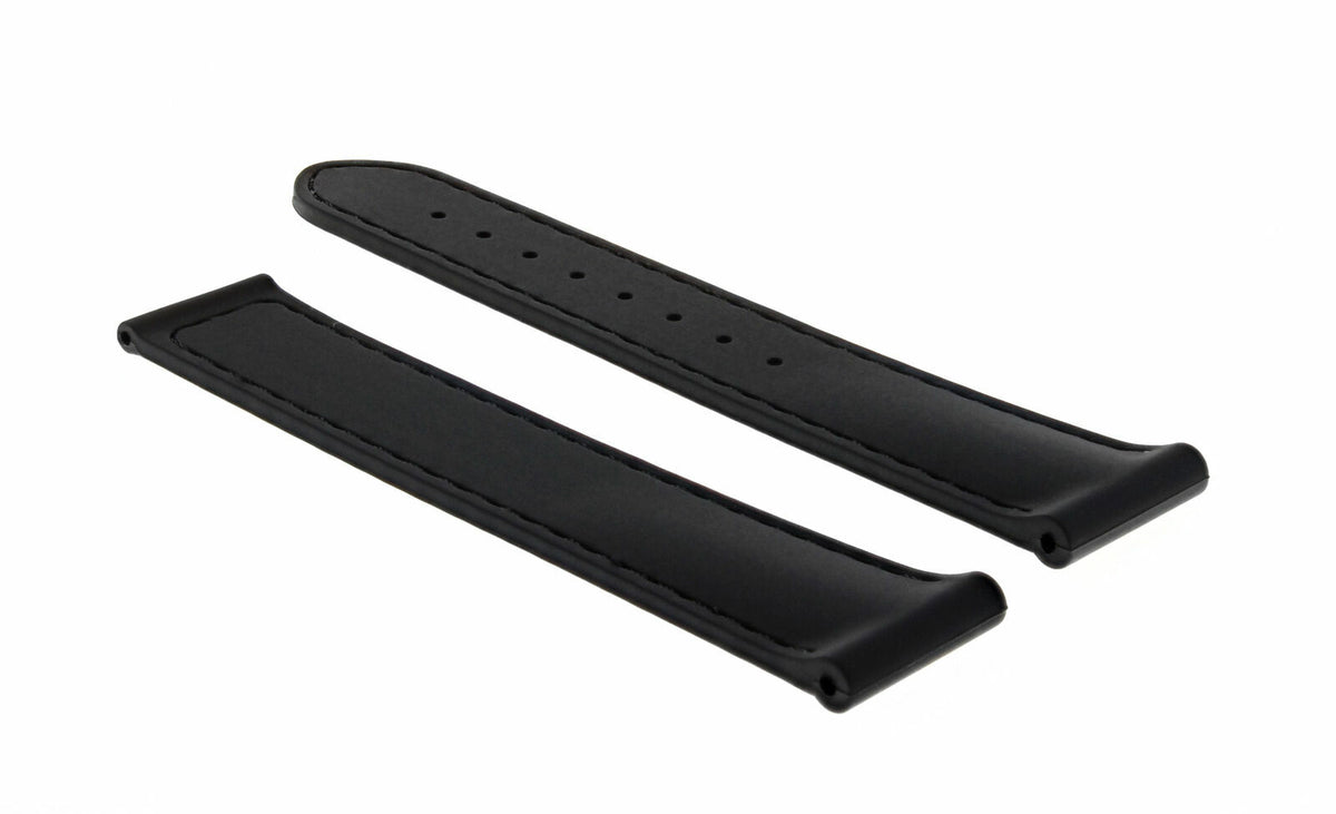 20MM Rubber Watch Band Strap for 41MM Omega Seamaster Planet Ocean Speedmaster - No Buckle