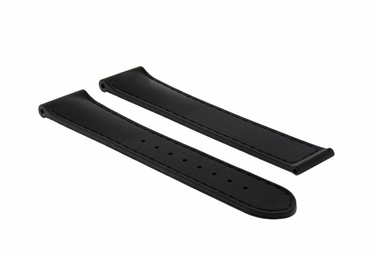 20MM Rubber Watch Band Strap for 41MM Omega Seamaster Planet Ocean Speedmaster - No Buckle