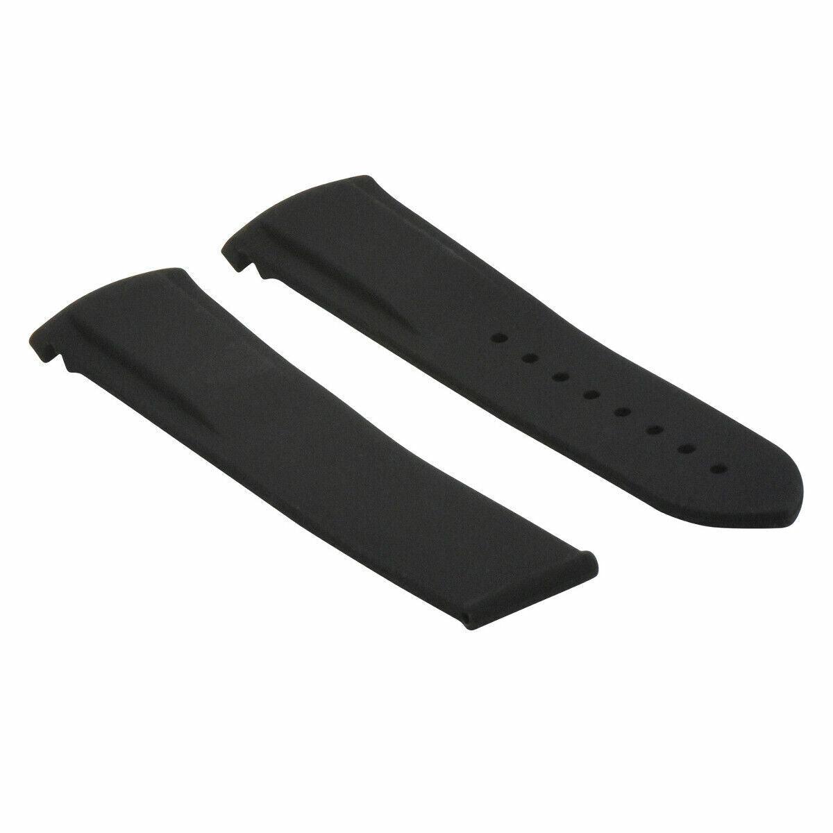 20MM RUBBER DIVER STRAP BAND 41MM FOR OMEGA SEAMASTER PLANET OCEAN CURVED END BLACK