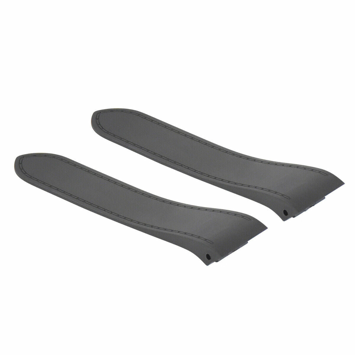 23MM PU RUBBER STRAP DIVER WATCH BAND FOR CARTIER SANTOS 100XL EXTRA LARGE BLACK