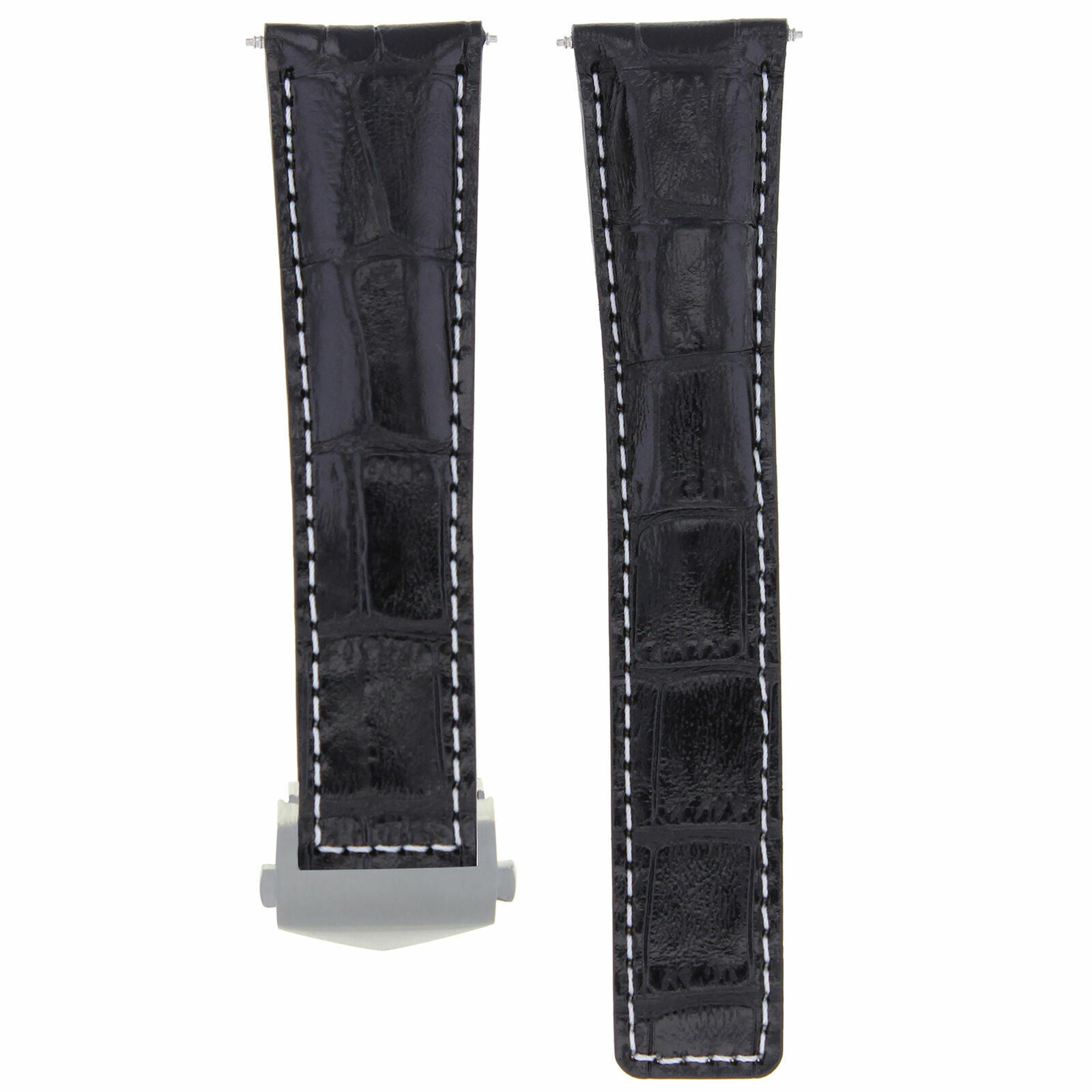 19MM LEATHER BAND STRAP FOR TAG HEUER CARRERA CV2111 CV2113 F1 + CLASP BLACK WS