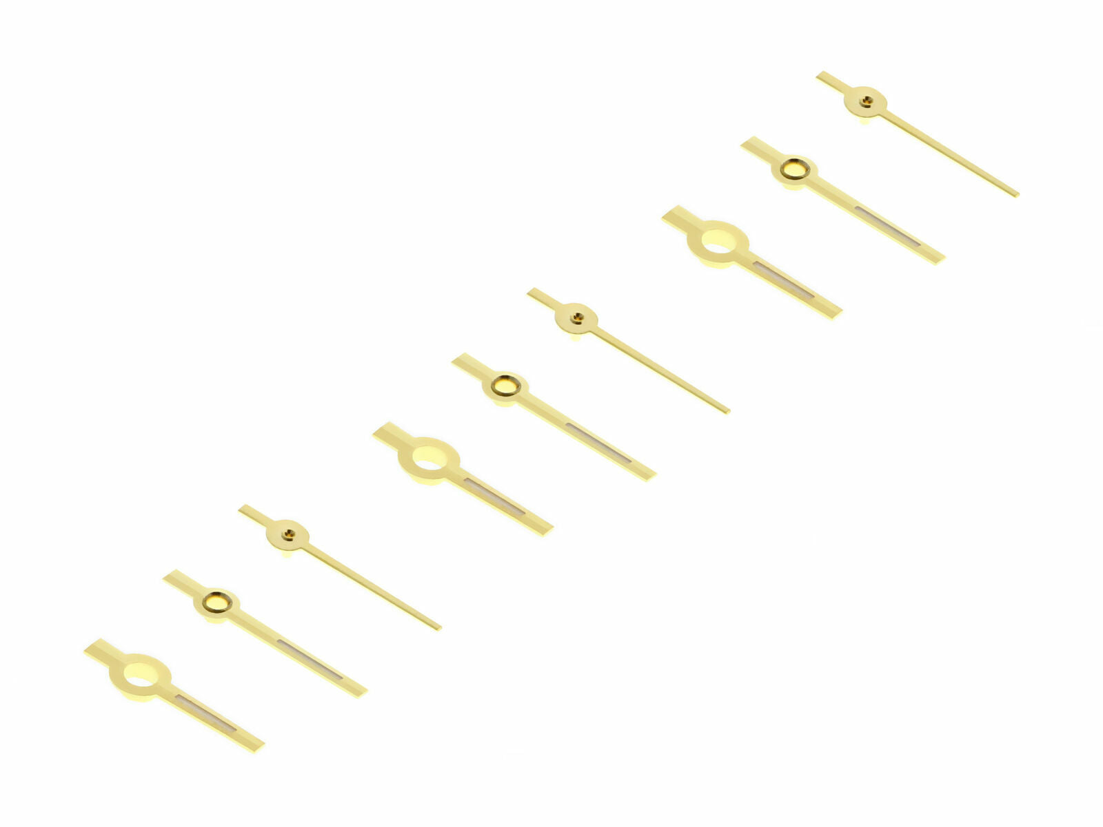3 SET WATCH HAND FOR ROLEX 2130/2135 67000, 67180,67480,69160 DIAMOND DIAL GOLD