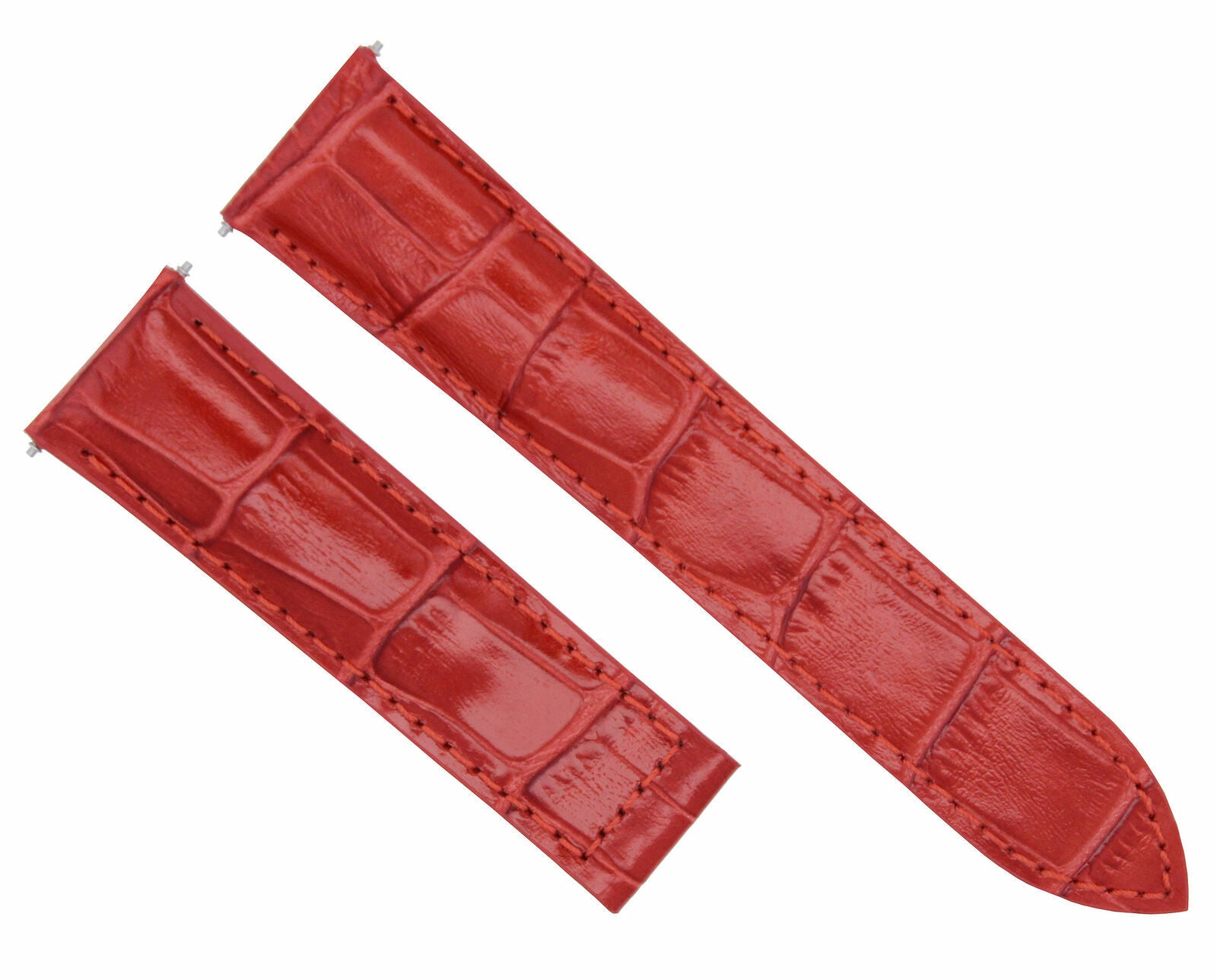 20MM LEATHER WATCH BAND STRAP DEPLOYMENT CLASP FIT CARTIER WATCH RED TOP QUALITY