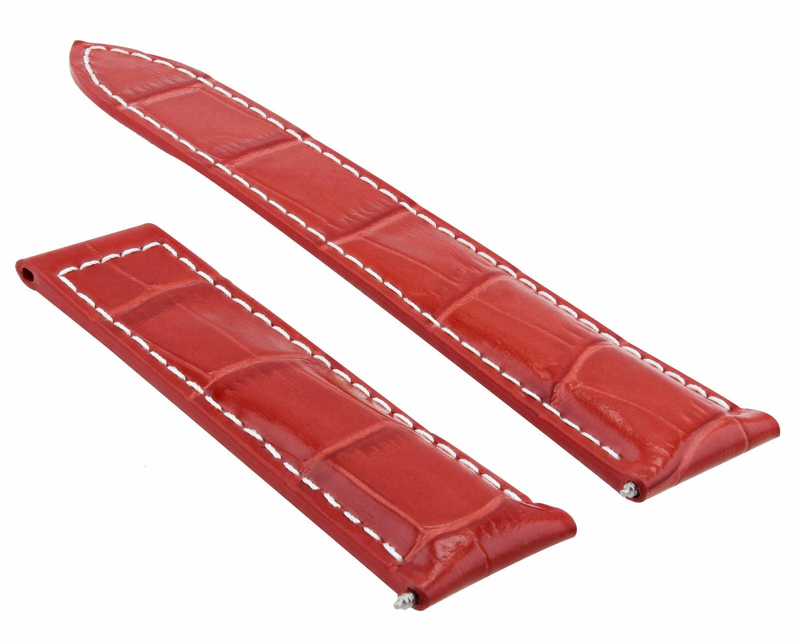 20MM LEATHER WATCH BAND STRAP DEPLOYMENT CLASP FIT CARTIER RED WS TOP QUALITY