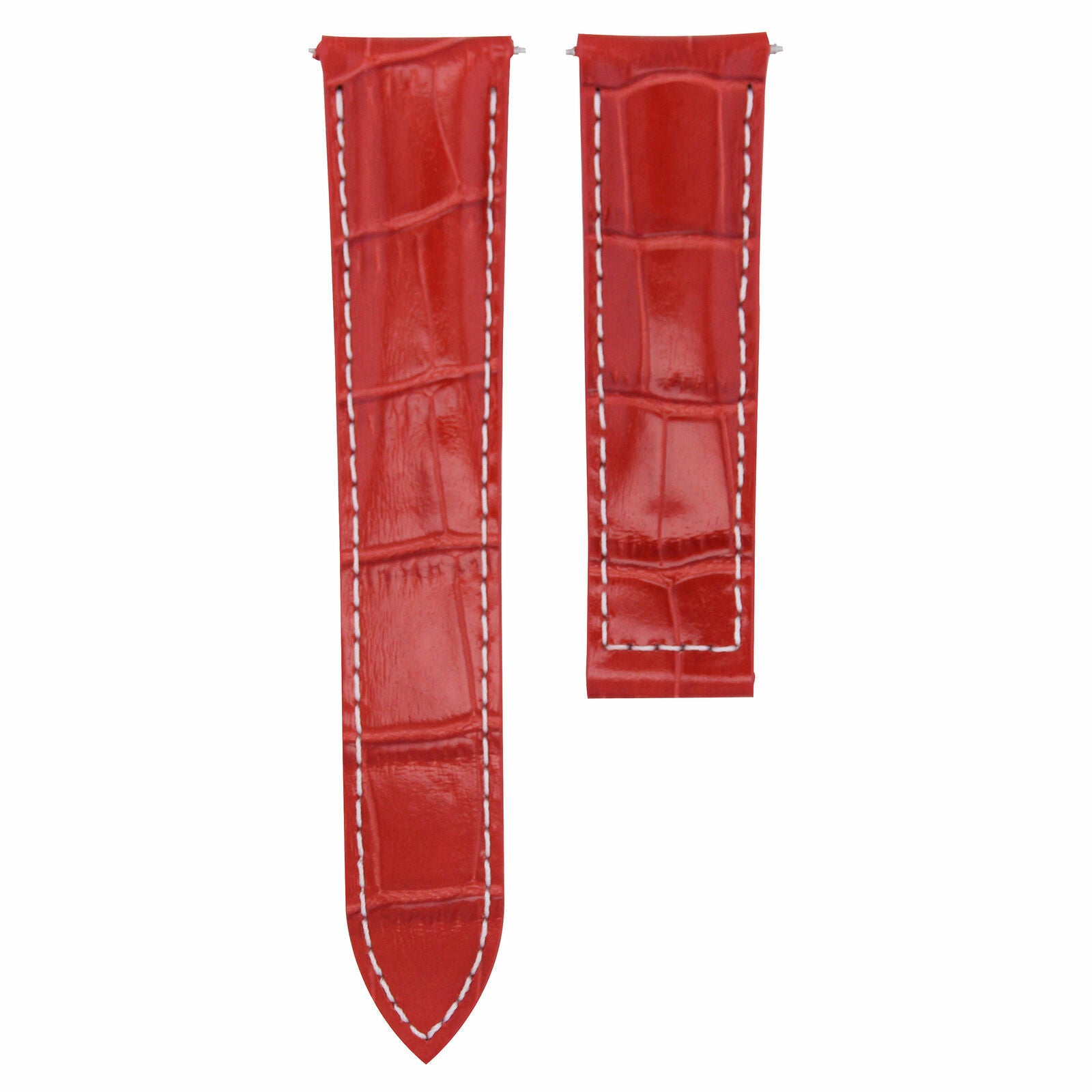 20MM LEATHER WATCH BAND STRAP DEPLOYMENT CLASP FIT CARTIER RED WS TOP QUALITY