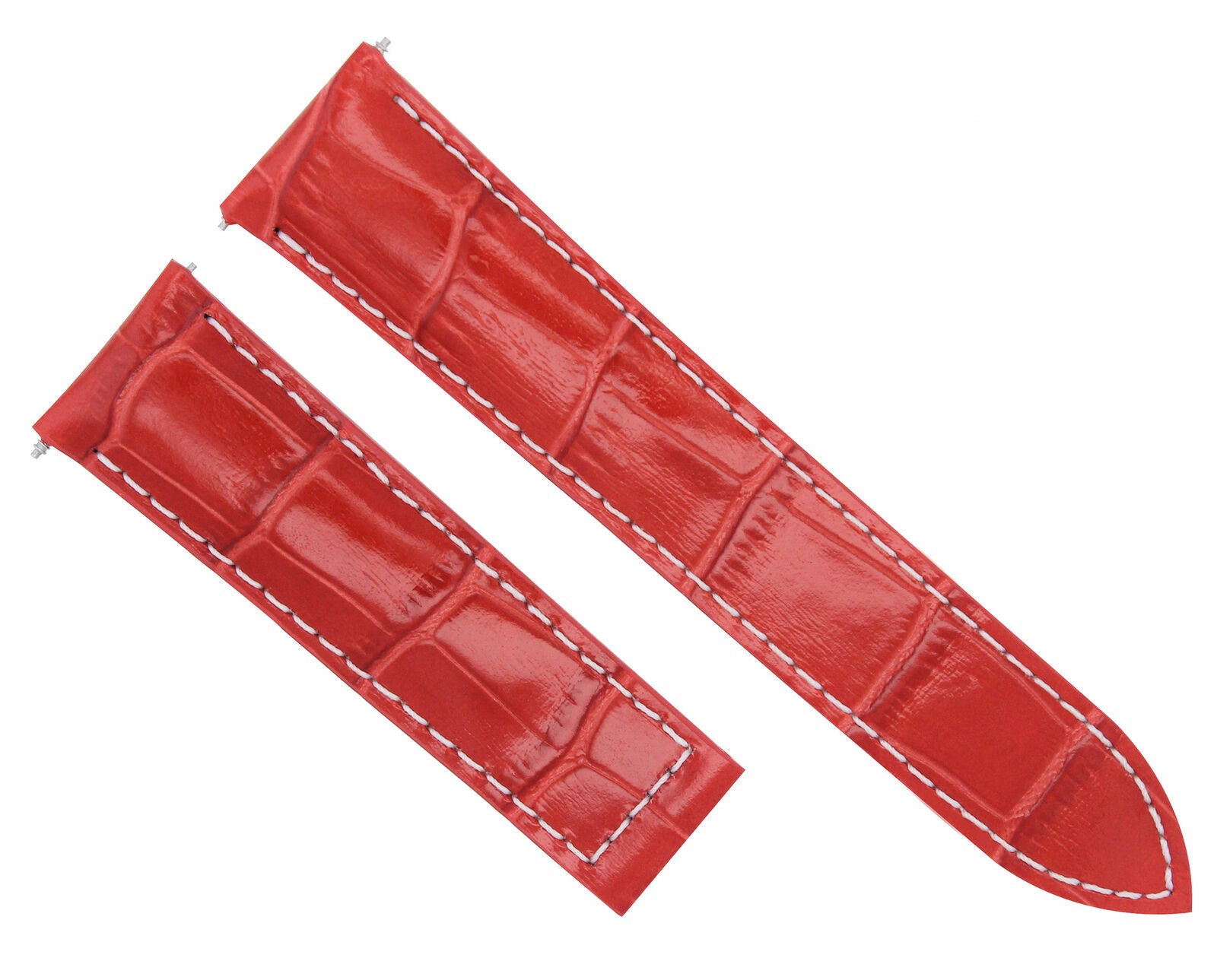 20MM LEATHER WATCH BAND STRAP DEPLOYMENT CLASP FIT CARTIER RED WS TOP QUALITY