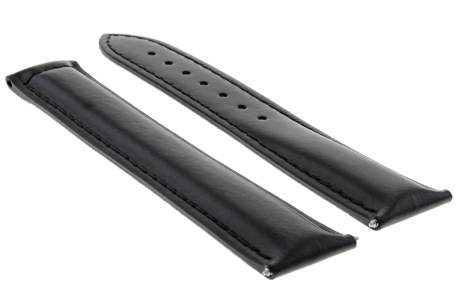 20MM LEATHER STRAP WATCH BAND FOR MAURICE LACROIX LC1008-SS001-130 MW BLACK