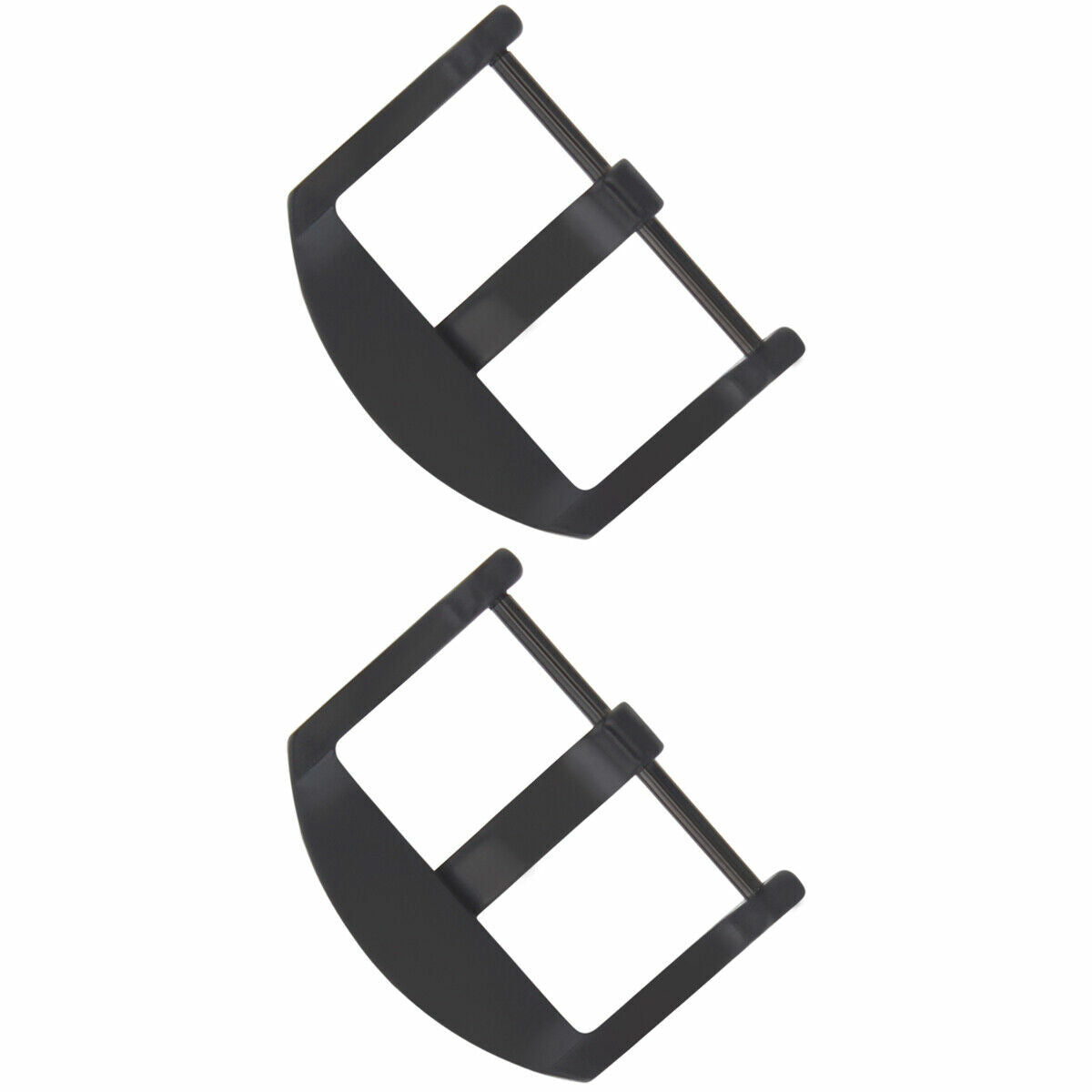 2-22MM THUMBNAIL TANG BUCKLE SCREW FOR PANERAI STRAP BAND RUBBER LEATHER BLACK