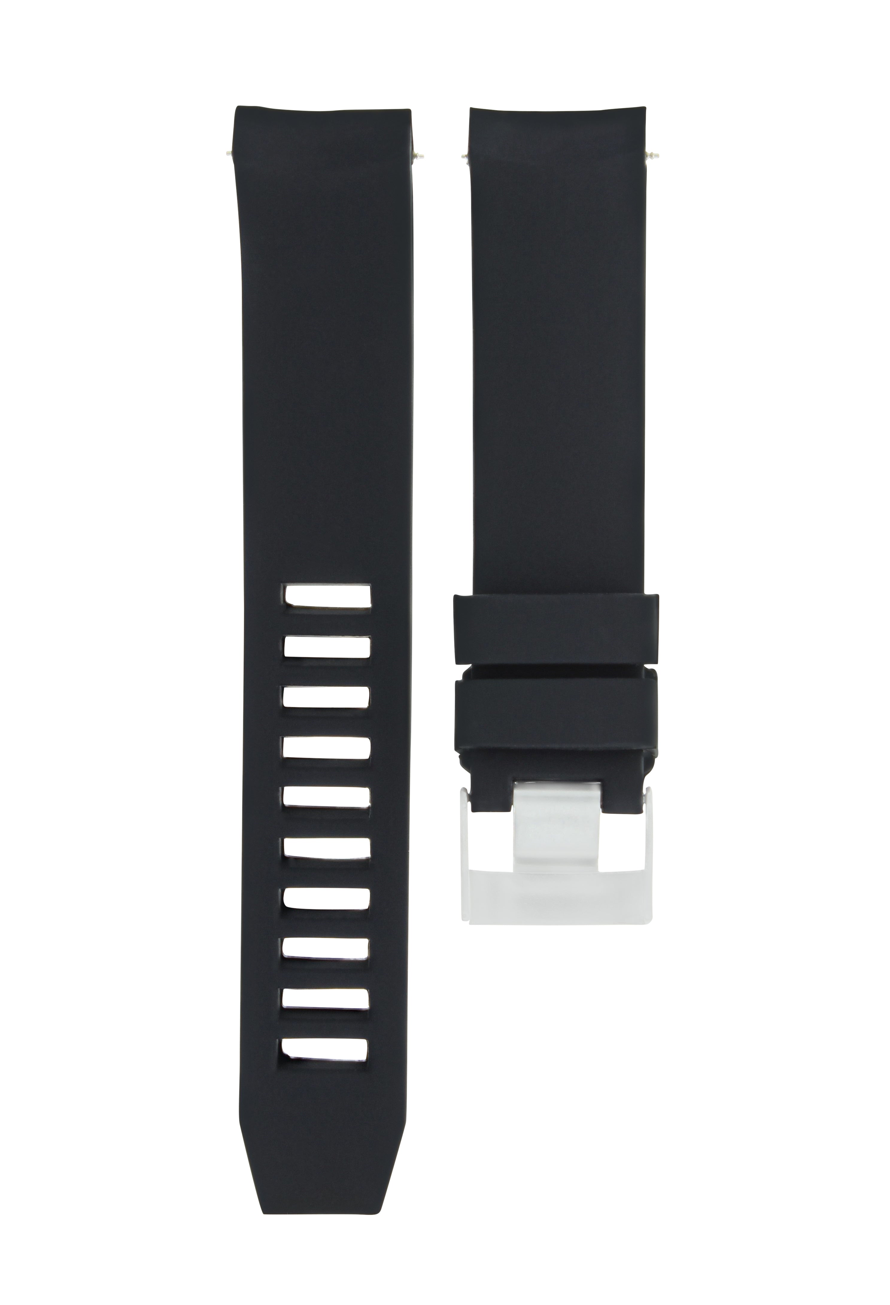 22MM RUBBER STRAP FOR OMEGA SEAMASTER PLANET OCEAN WATCH BAND SILICONE BLACK