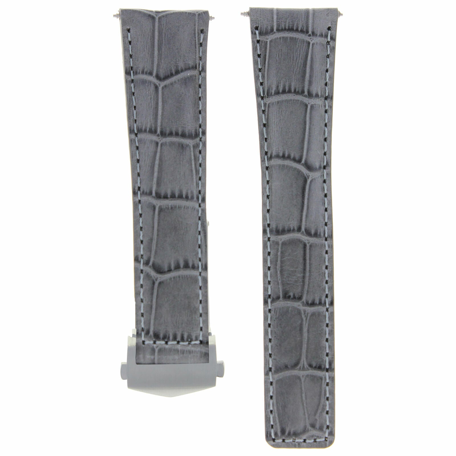 22MM GENUINE LEATHER BAND STRAP FOR TAG HEUER MONACO 12 CALIBRE 16 WATCH GREY