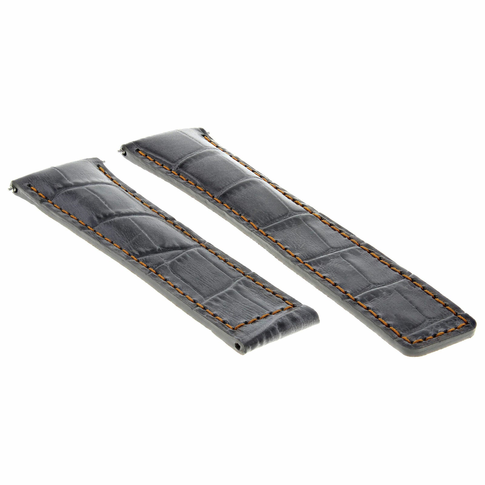 22MM LEATHER WATCH BAND STRAP FOR TAG HEUER MONACO CARRERA CALIBRE 12 GREY OS