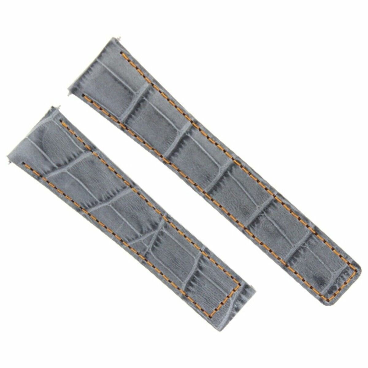 22MM LEATHER WATCH BAND STRAP FOR TAG HEUER MONACO CARRERA CALIBRE 12 GREY OS