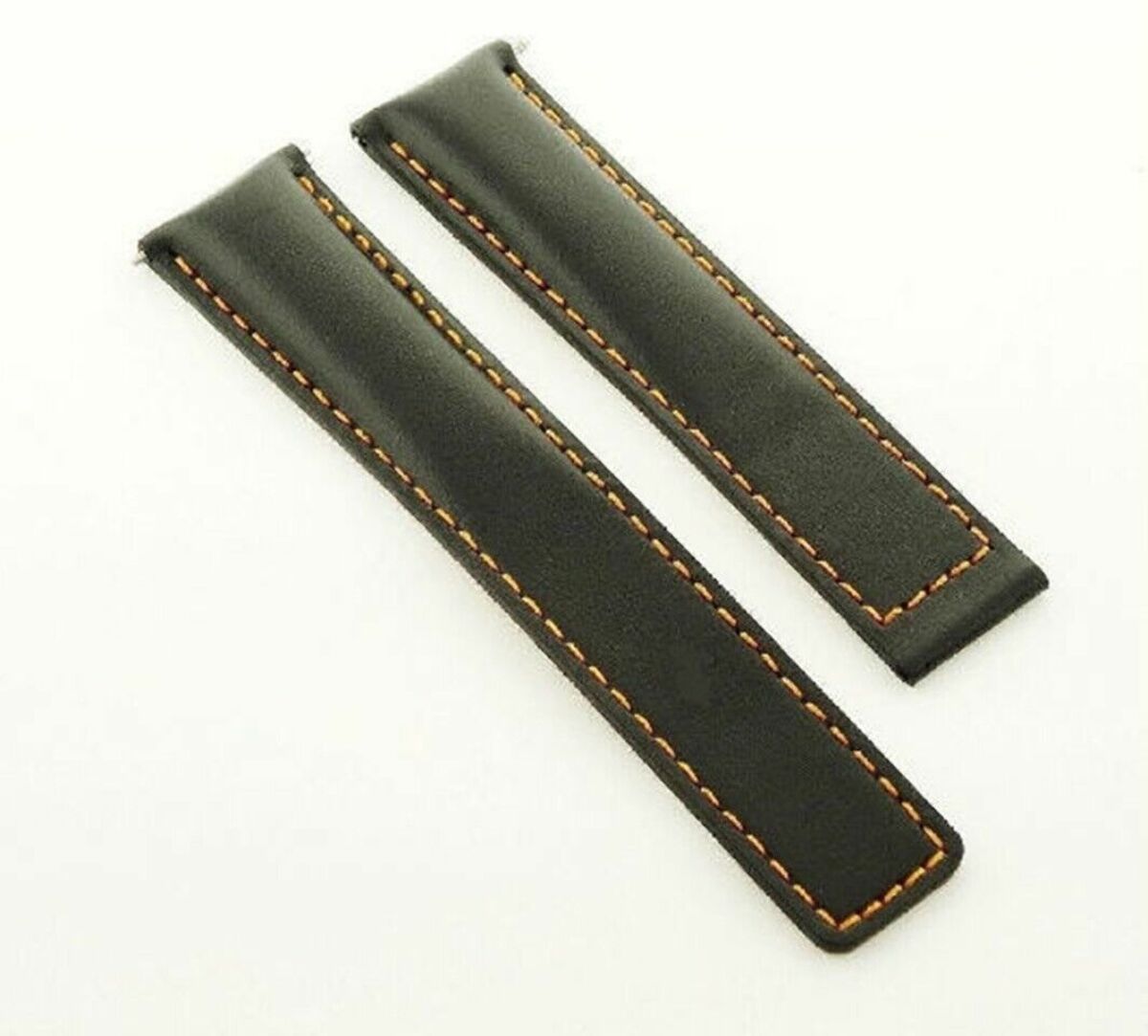 20MM LEATHER BAND STRAP DEPLOYMENT FOR 20/16MM TAG HEUER MONZA CR5110 BLACK OS
