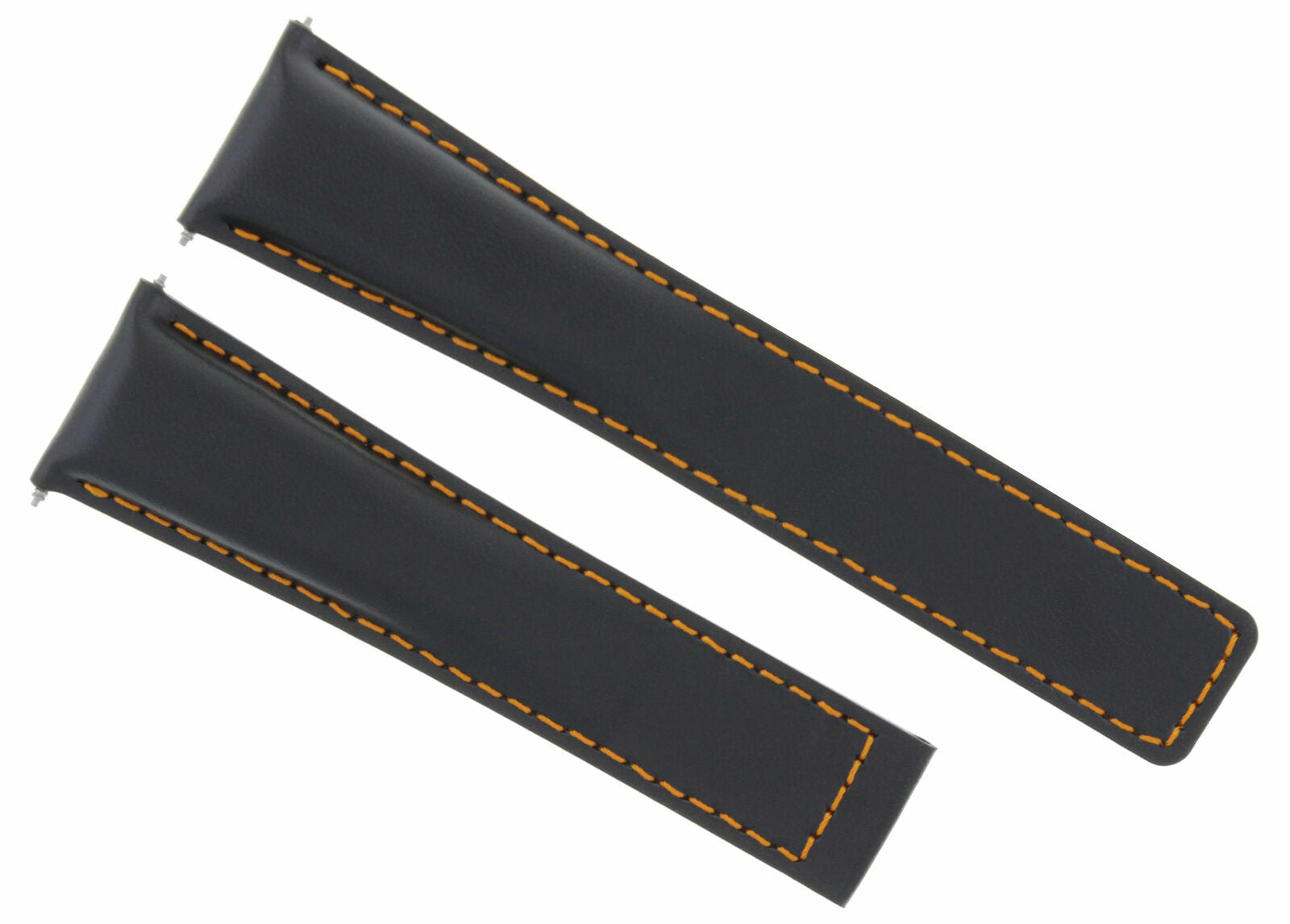 20MM LEATHER BAND STRAP DEPLOYMENT FOR 20/16MM TAG HEUER MONZA CR5110 BLACK OS