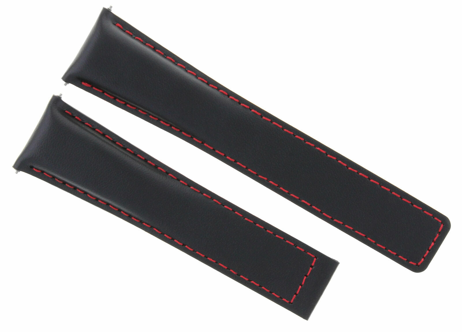 20/16MM LEATHER WATCH STRAP BAND DEPLOYMENT CLASP FOR TAG HEUER MONZA BLACK RED