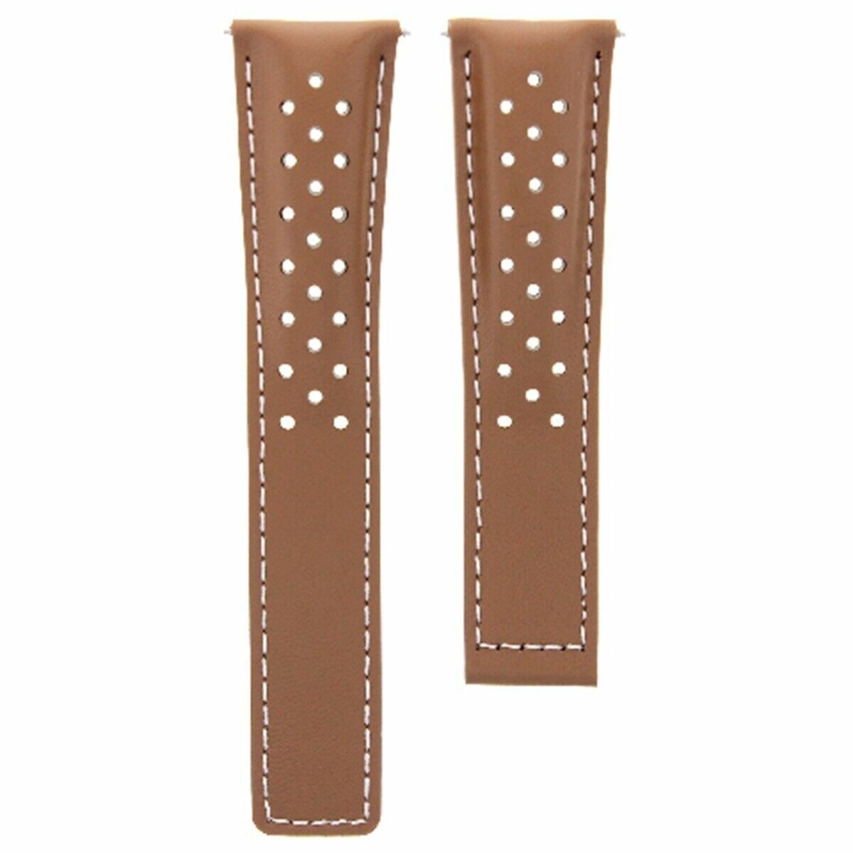 LEATHER BAND STRAP CLASP 22MM FOR TAG HEUER CARRERA CALIBRE 16 CV2A80 TAN WS