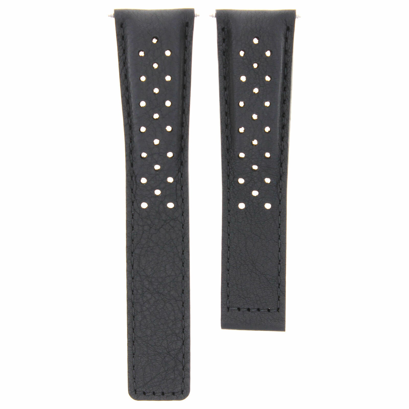 20/16MM LEATHER WATCH BAND STRAP FOR TAG HEUER MONZA DEPLOYMENT CLASP BLACK