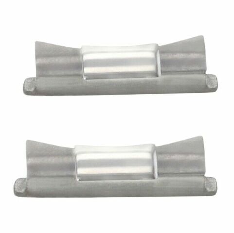 2 CUSTOM STRAP END LINK PIECE FOR ROLEX GMT 126711 126711CHNR SHINY CENTER