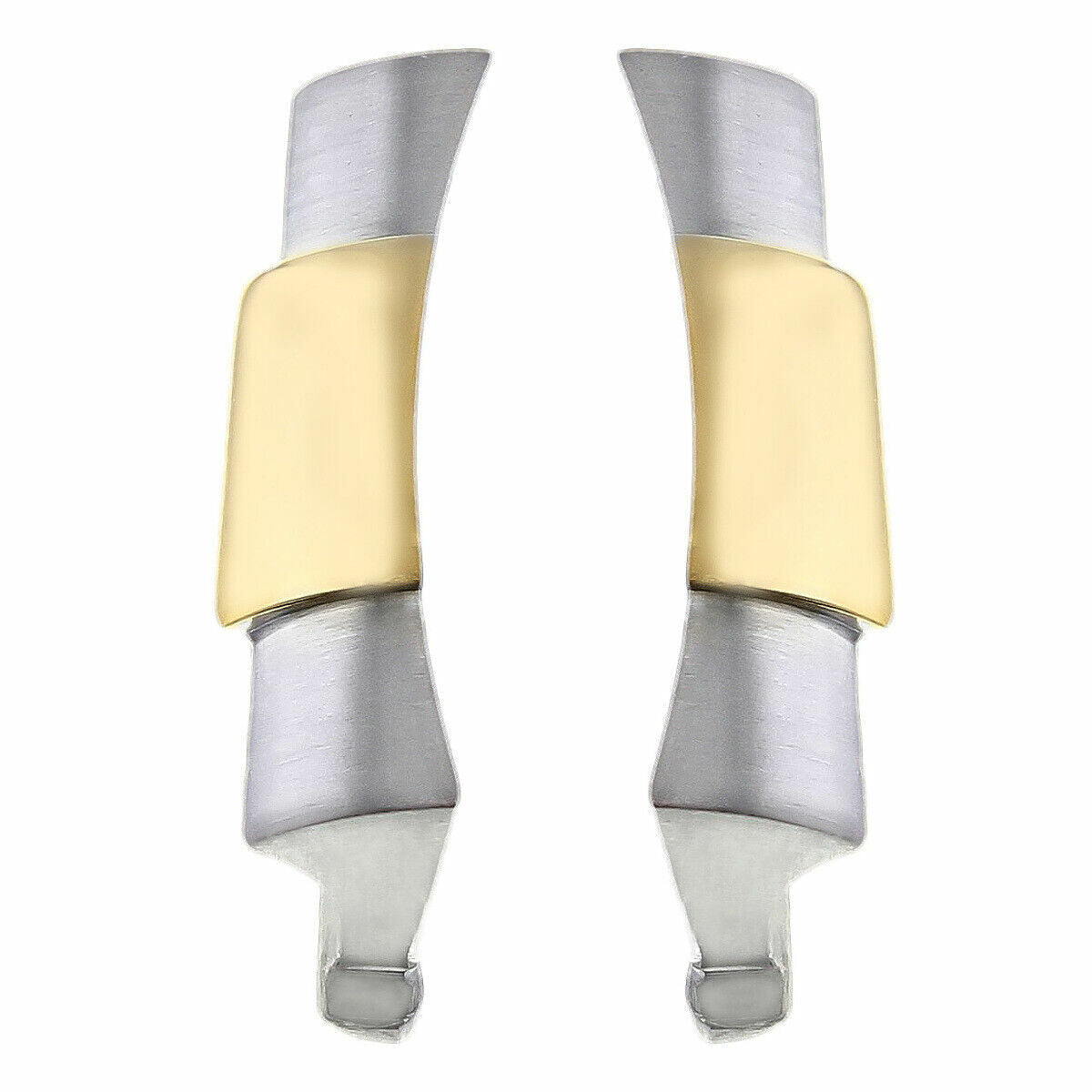 CUSTOM BAND STRAP END LINK PIECE REAL GOLD 18K/SS FOR ROLEX SUBMARINER 5513 1680