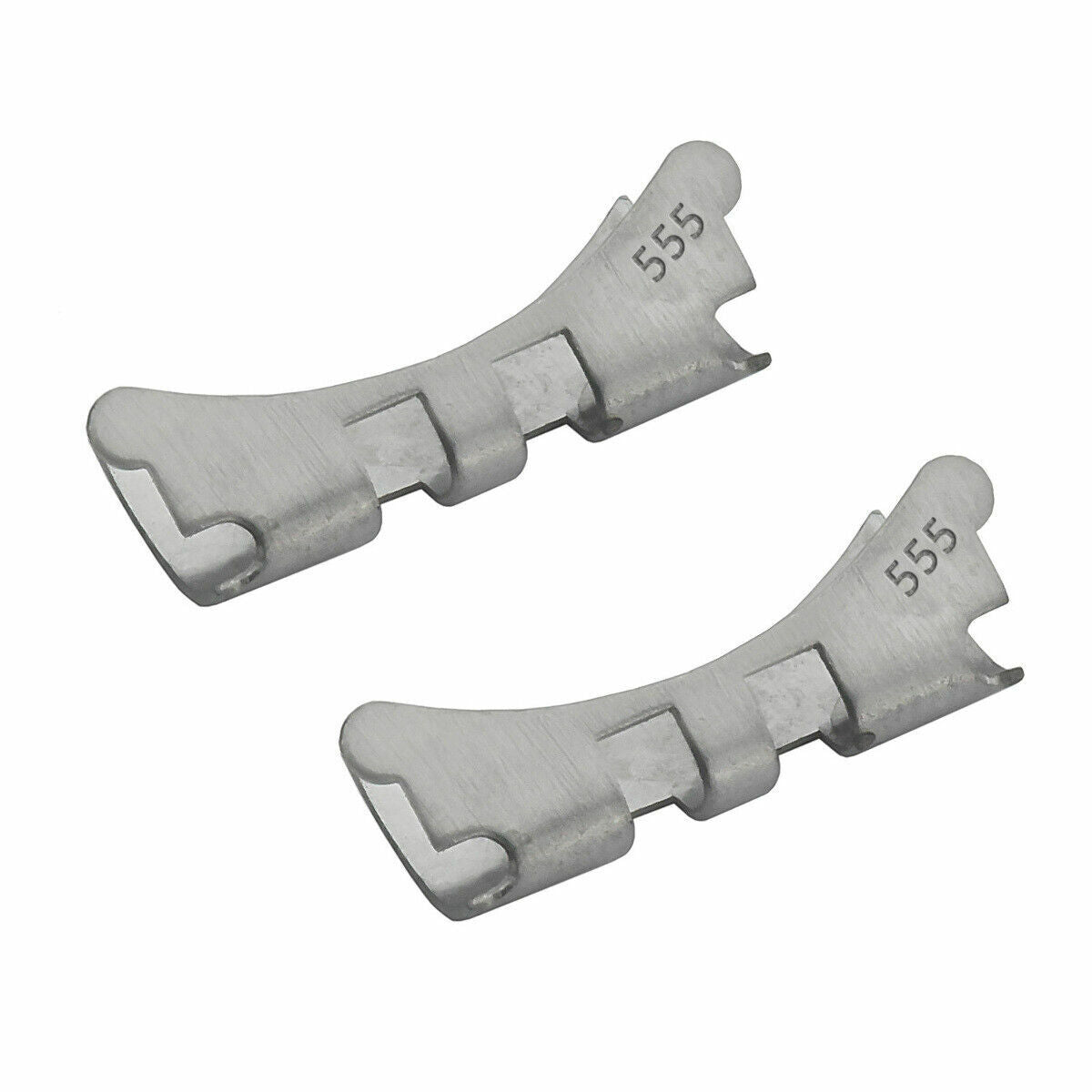 2 PCS 555 END PIECE LINK FOR 62510H JUBILEE BAND ROLEX DATEJUST GMT 16013 20MM