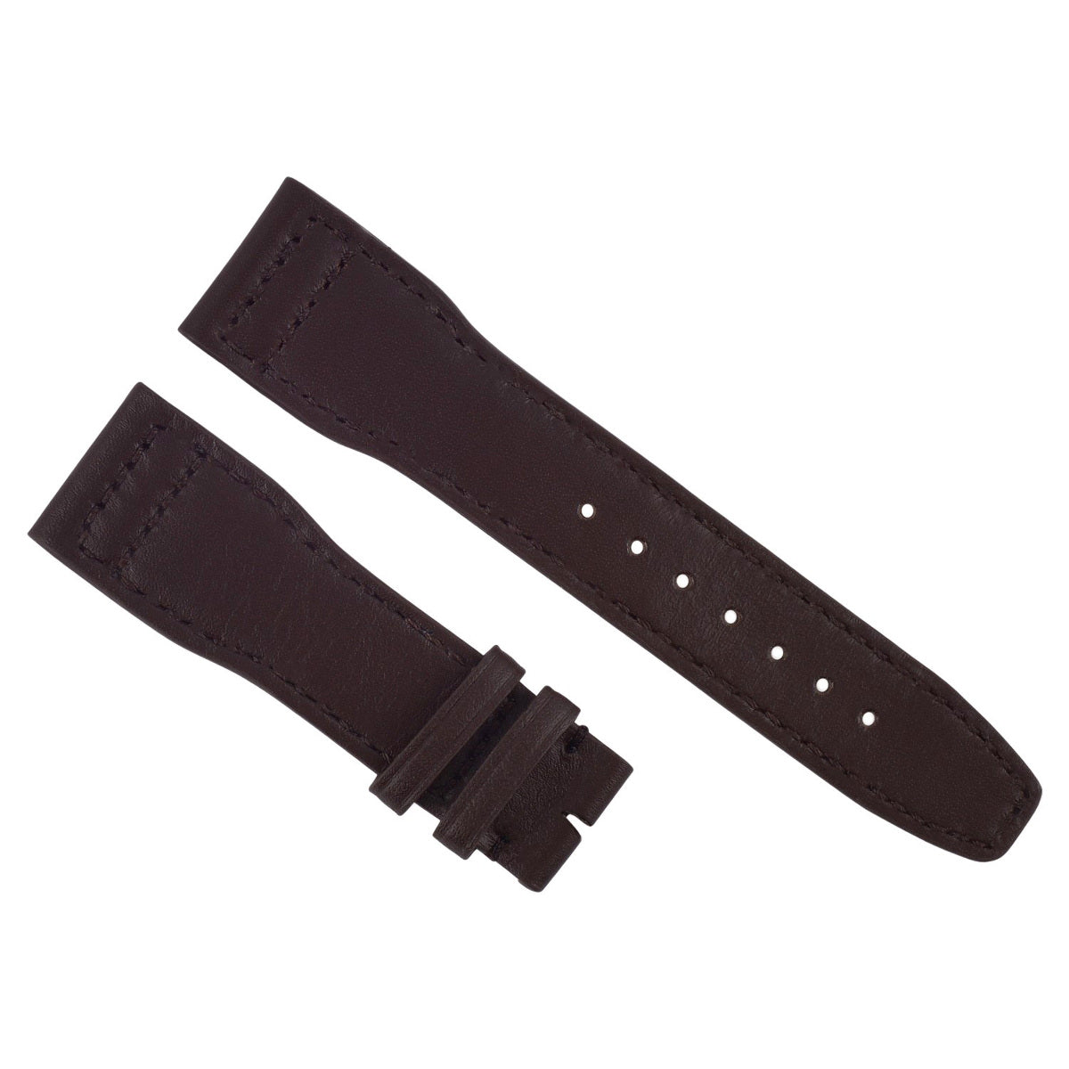 21MM CALF LEATHER STRAP WATCH BAND FOR IWC PILOT PORTUGUESE TOP GUN WATCH BROWN