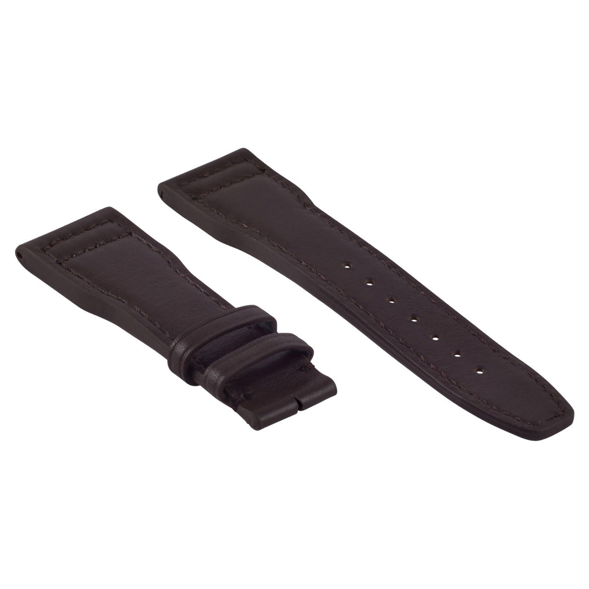 21MM CALF LEATHER STRAP WATCH BAND FOR IWC PILOT PORTUGUESE TOP GUN WATCH BROWN