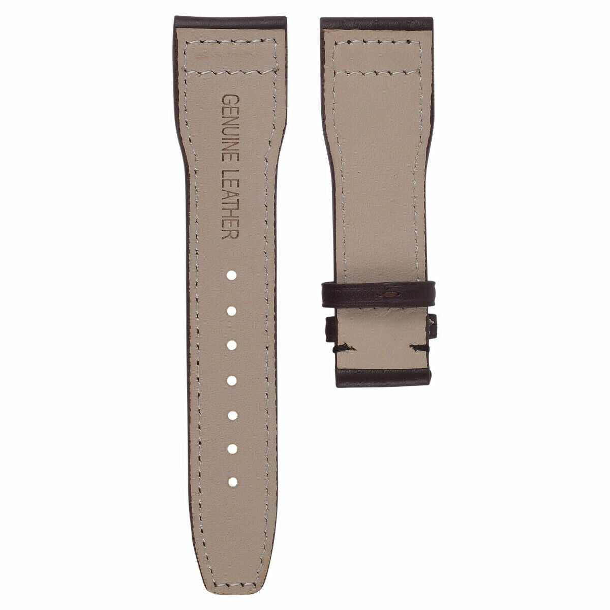 21MM CALF LEATHER STRAP WATCH BAND FOR IWC PILOT PORTUGUESE TOP GUN WATCH BROWN