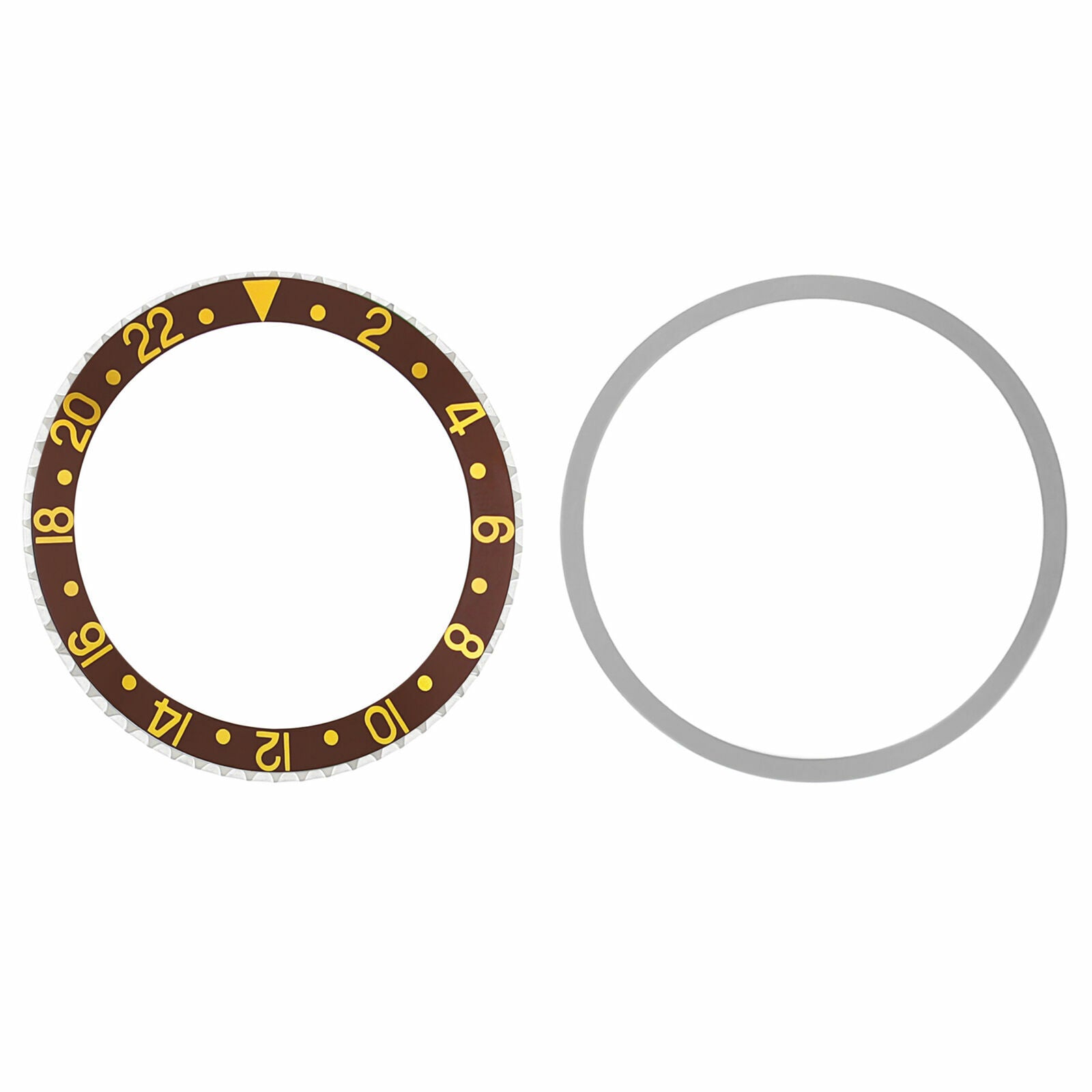 BEZEL+ INSERT + TENSION FOR ROLEX GMT 1670,1675,16750,16753 BROWN GOLD FONTS