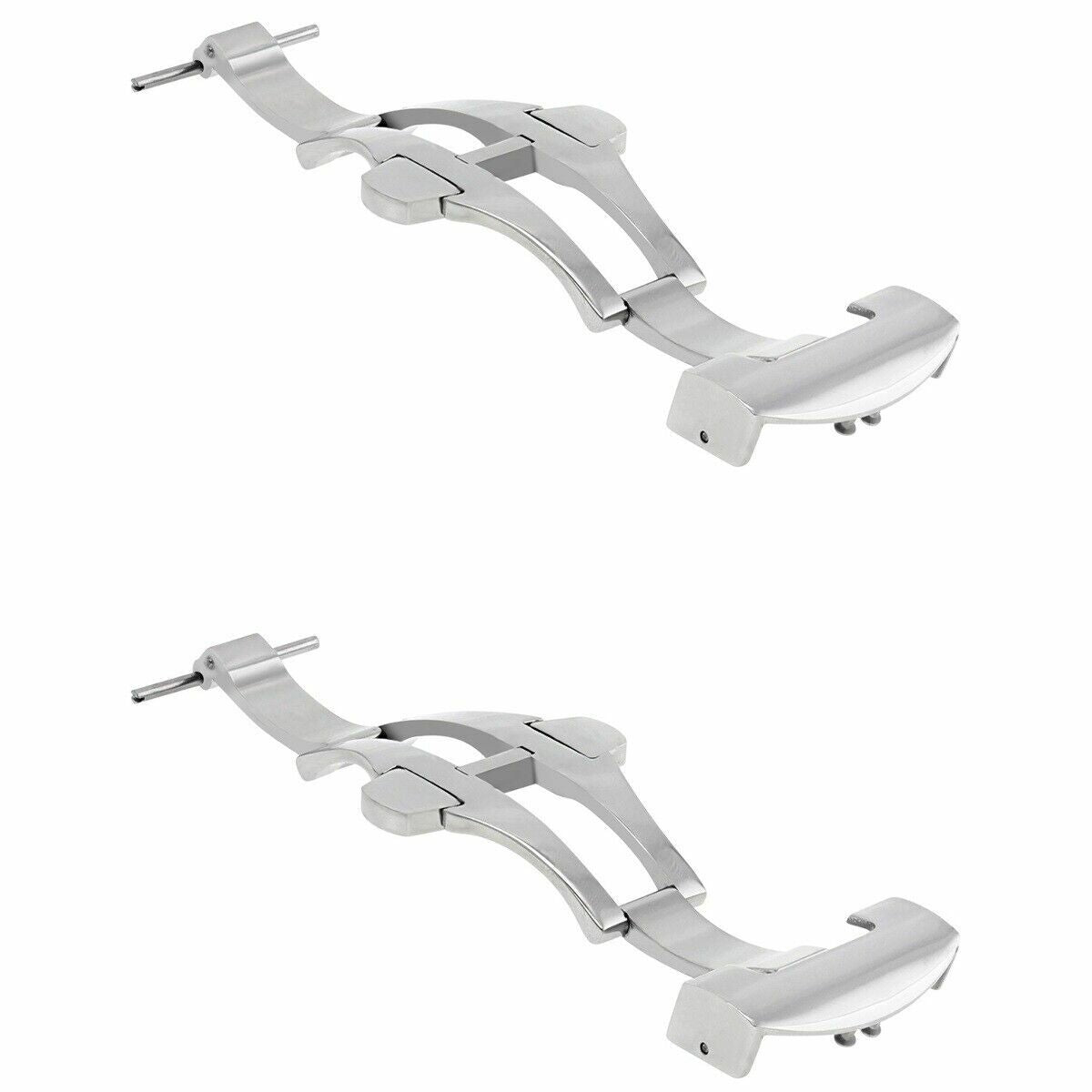 2 PAM 22MM DEPLOYMENT CLASP BAND STRAP BUCKLE FOR 44MM PANERAI LEATHER POLISH SS