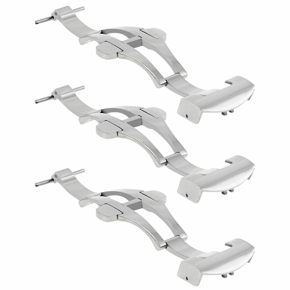 3 PAM 22MM DEPLOYMENT BAND CLASP LEATHER STRAP BUCKLE FOR PANERAI 44MM POLISH