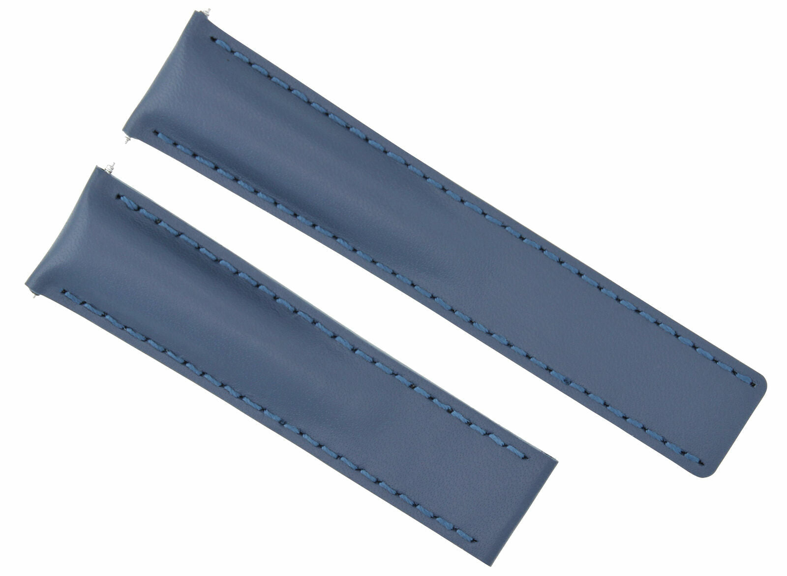 22MM LEATHER STRAP SMOOTH BAND FOR BREITLING NAVITIMER COLT BENTLEY 22/20MM BLUE