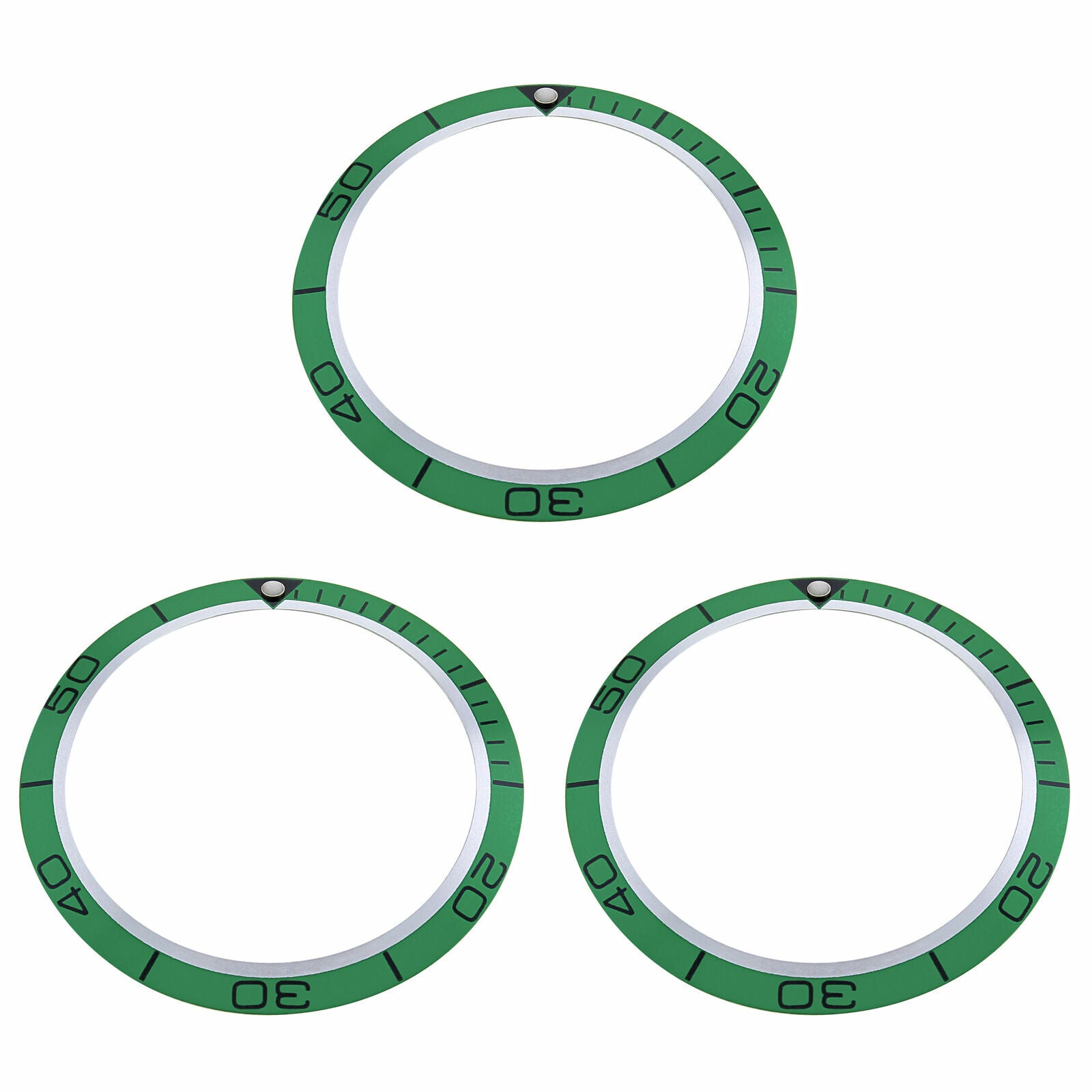 3 BEZEL INSERT FOR FIT 41MM-42MM CASE OMEGA WATCH SEAMASTER PLANET OCEAN GREEN T