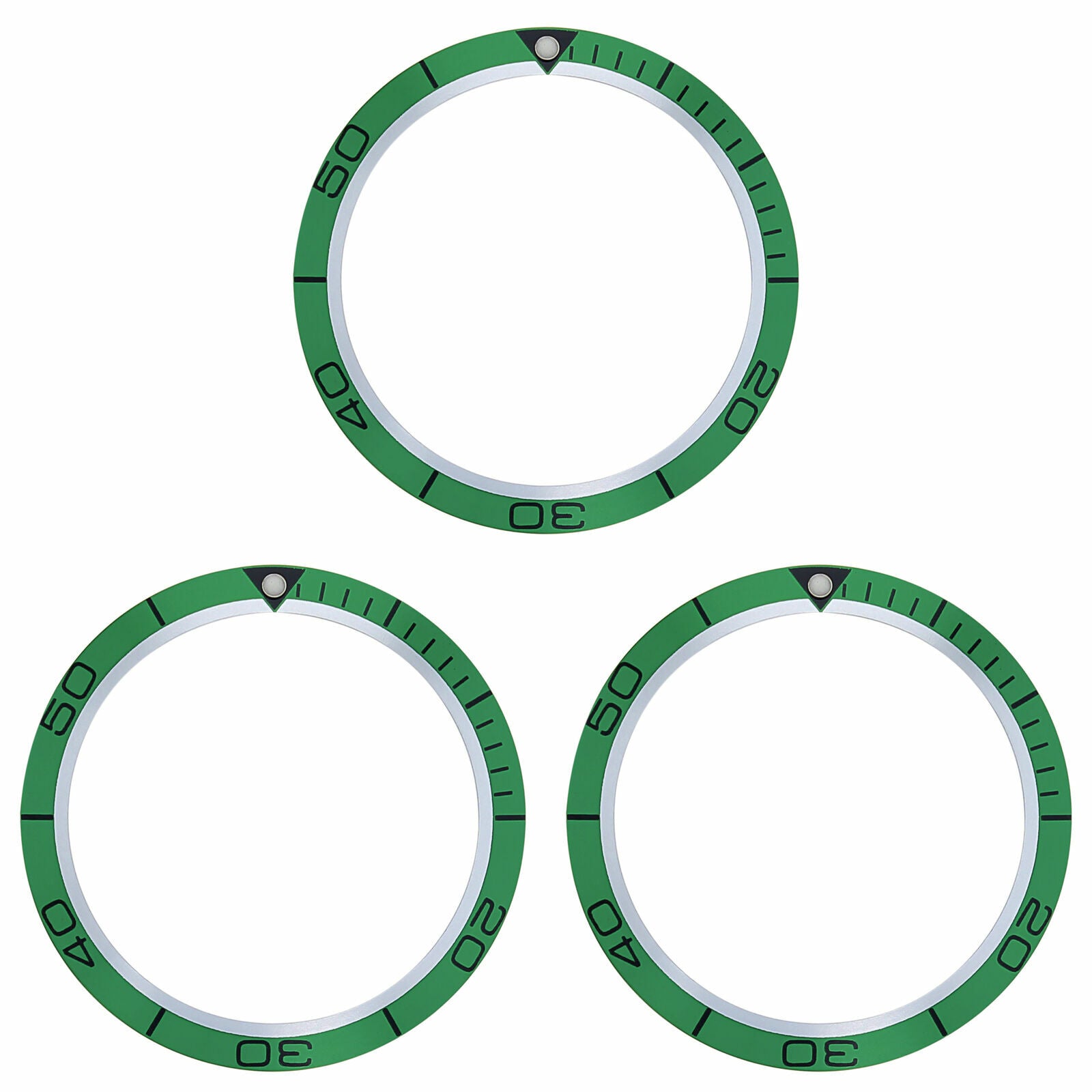 3 BEZEL INSERT FOR FIT 41MM-42MM CASE OMEGA WATCH SEAMASTER PLANET OCEAN GREEN T