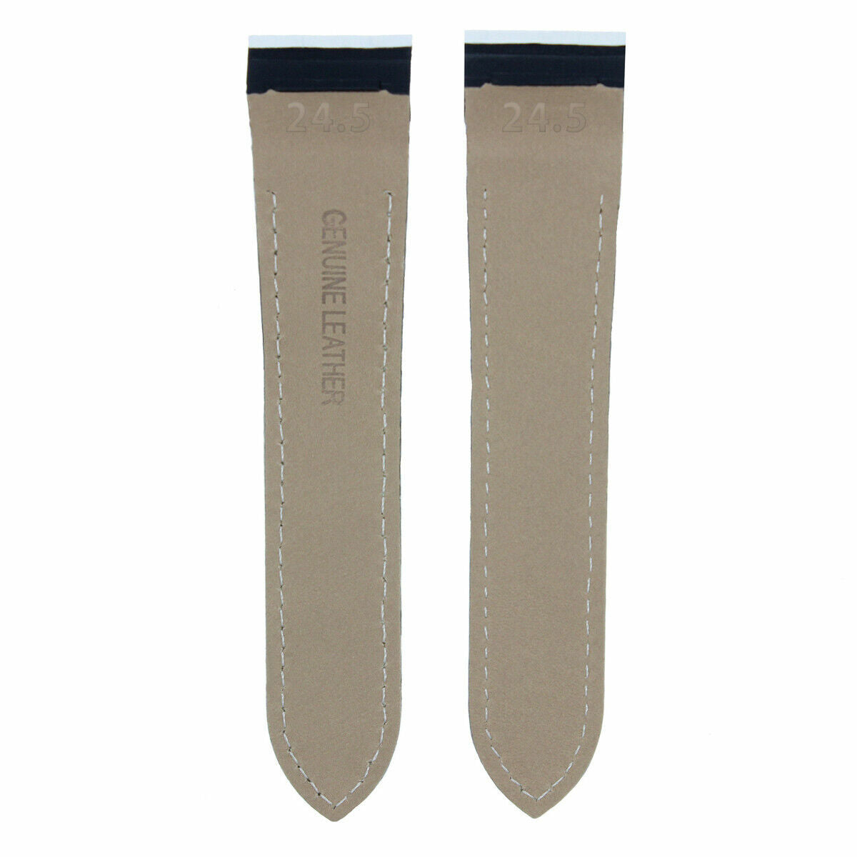 24.5MM LEATHER BAND STRAP ALLIGATOR GRAIN FOR CARTIER SANTOS 100 XL CHRONO WHITE