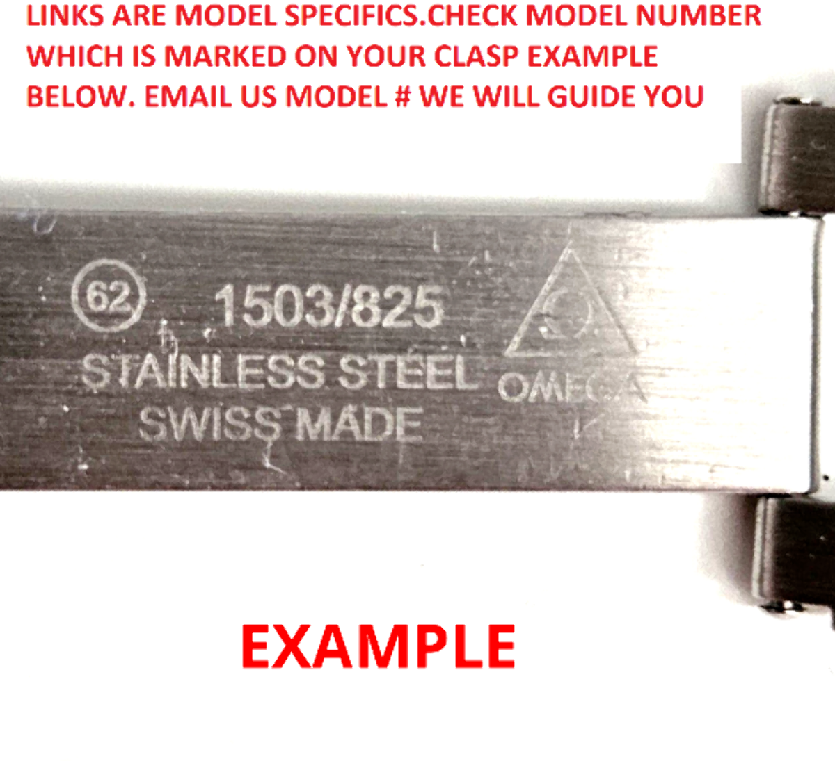 3 BAND LINK FOR OMEGA SEAMASTER 1503-825 2531.80 2221.80 2541.80 FULL SIZE 20MM