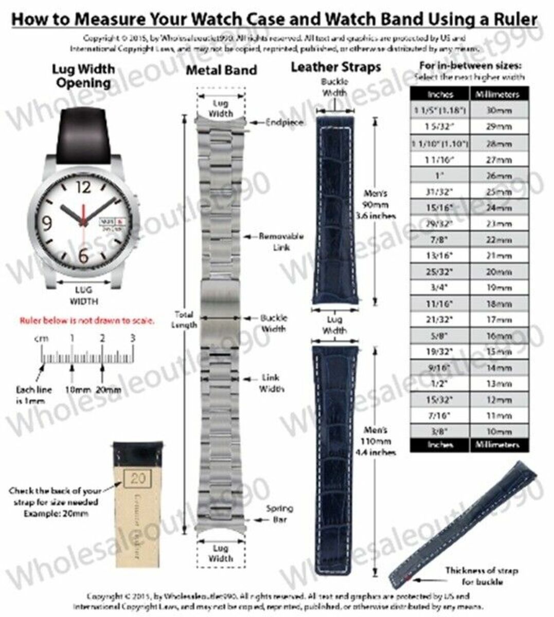 24MM SILICONE RUBBER BAND STRAP CLASP FOR 44-45MM H HUBLOT FUSION WATCH WHITE TQ