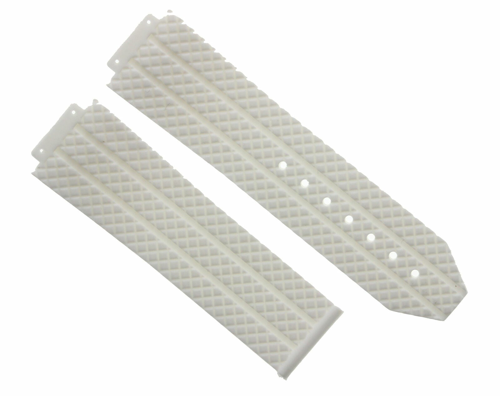 24MM SILICONE RUBBER BAND STRAP CLASP FOR 44-45MM H HUBLOT FUSION WATCH WHITE TQ