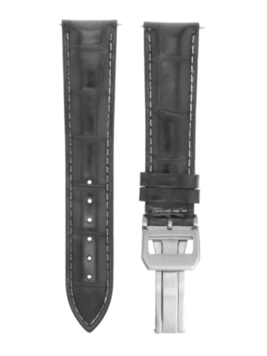 21MM LEATHER WATCH BAND STRAP WATCH CLASP FOR IWC TOP GUN PORTUGUESE BROWN WS