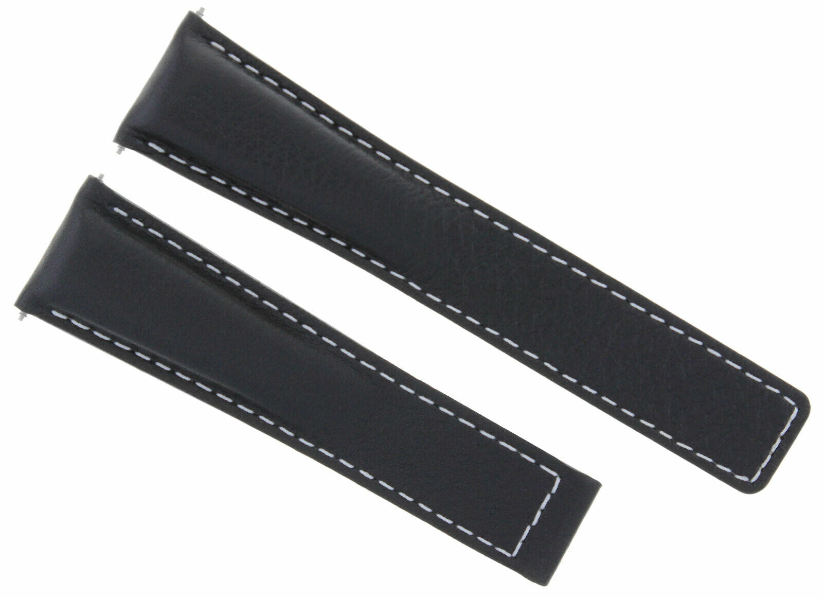 19MM LEATHER WATCH BAND STRAP DEPLOYMENT CLASP FOR TAG HEUER CARRERA BLACK WS