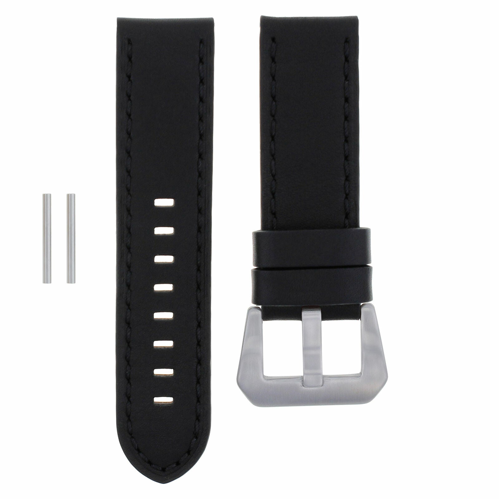 22MM LEATHER WATCH BAND STRAP FOR PANERAI PAM 119 244 049 120 50 51 WATCH BLACK