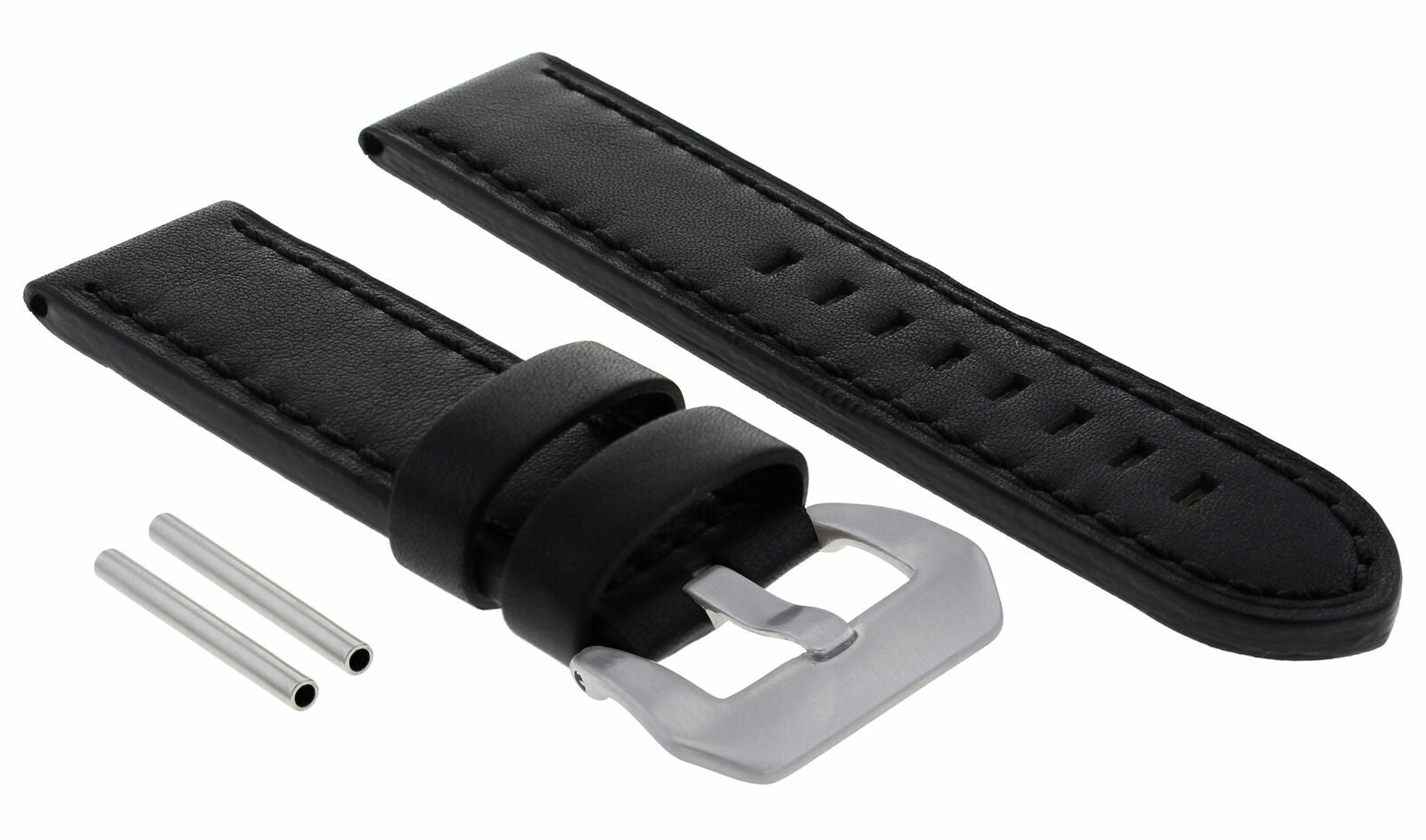 22MM LEATHER WATCH BAND STRAP FOR PANERAI PAM 119 244 049 120 50 51 WATCH BLACK
